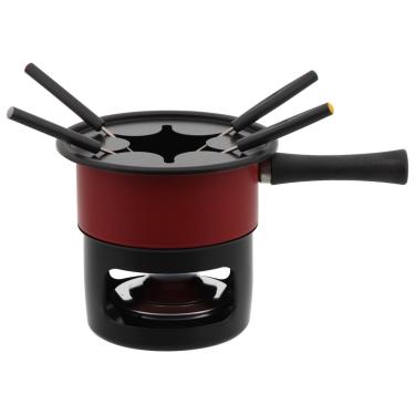 Imagem de Aparelho para fondue Antiaderente Aspen Vermelho kit 8 peças