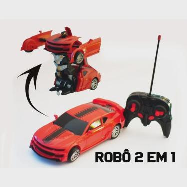Imagem de Brinquedo Carrinho Camaro De Controle Remoto Transformers Robo. (Vermelho)