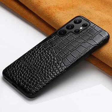 Imagem de Capa de couro para Samsung Galaxy S21 S22 Ultra S21 S20 FE S9 S10 S22 Plus S8 Note 20 10 A51 A52 A52S 5G A71 A32 A12,Preto,Para Galaxy S10 (4G)
