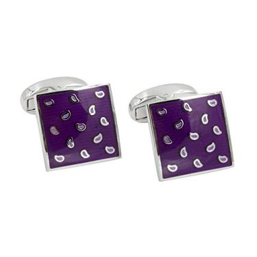 Imagem de Abotoaduras roxas de lágrima | Presente de aniversário de casamento | Presente de marido para homens | Abotoaduras de punho premium