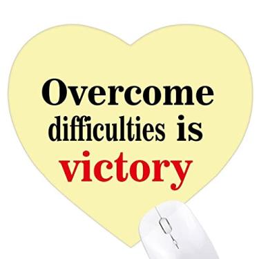 Imagem de Mousepad Persistence Victory Overcome Difficult Heart Tapete de borracha para escritório