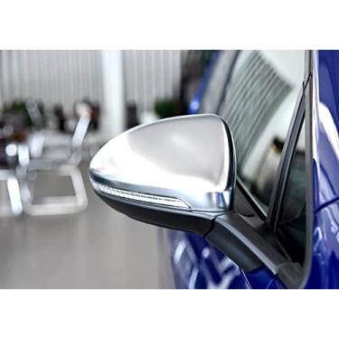 Imagem de GZBFTDH Protetor de espelho retrovisor para carro cromado para Volkswagen Golf 2014-2018 Acessórios Peças de automóvel Porta Espelho Retrovisor Protetor (Branco)