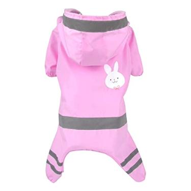 Imagem de Capa de chuva com capuz para cães Poncho de cachorro corpo inteiro Capa de chuva impermeável reflexiva capa de chuva para cães pequenos e médios roupas refletivas ajustáveis para animais de estimação