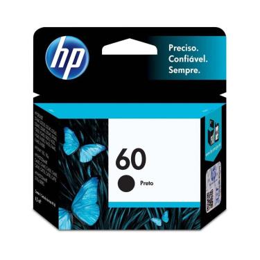 Imagem de Cartucho HP 60 Preto - CC640WB - Para HP Deskjet D1660 / D2530 / D2545 / D2560 / D2660 / F4280 / F4480 / Photosmart C4680 / C4780