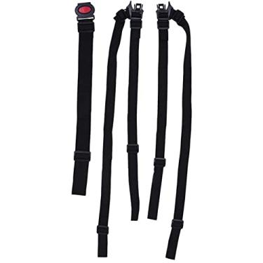 Imagem de 5 Arnês para bebé, Arnês infantil, Alça cadeira alta 5 pontos, substituição alças cadeira alta portátil, cinto segurança com fivelas duras, acessório viagem