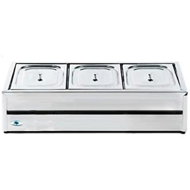 Imagem de Rechaud De Mesa Ibet Frio com 3 Cubas de 1/2Gn em Inox