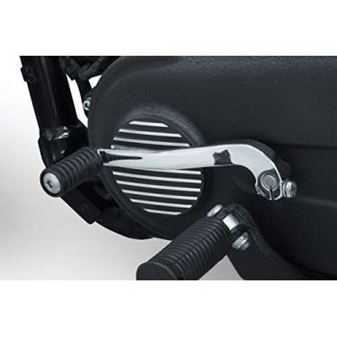 Imagem de Kuryakyn Acessório de realce de motocicleta 6065: Detalhe principal frontal com aletas para motocicletas Harley-Davidson Softail & Dyna 2007-17, preto acetinado/usinado