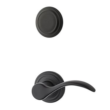 Imagem de Kwikset 968PMLLH-514 Mão Esquerda Pembroke Interior Manequim Acabamento Ferro Preto Acabamento