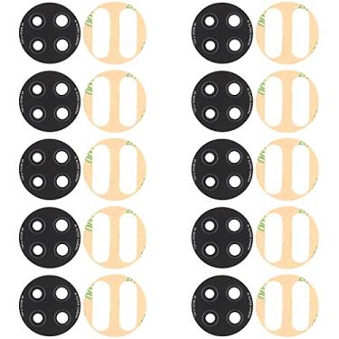 Imagem de HUANGYUNCHAO Acessórios telefônicos 10 PCS Lente da câmera traseira para Xiaomi Redmi Nota 9 5G M2007J22C Substituição do telefone celular