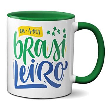Imagem de Caneca Brasil Copa Do Mundo Eu Sou Brasileiro Futebol (Verde)