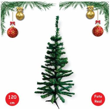 Imagem de Arvore De Natal Tradicional Verde Pinheiro 120cm 120 Galhos Artificial