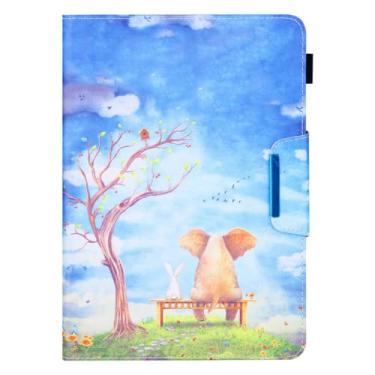 Imagem de CUTTIZ Capa de tablet colorida universal elegante compatível com capa flip de 7 polegadas 8 polegadas 10 polegadas capa inserível cartão multifuncional suporte capa de couro (P03,8 em geral)