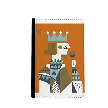 Imagem de Cartas de Baralho K Ilustração Padrão Porta-Passaporte Notecase Burse Carteira Capa Cartão Bolsa, Multicolor