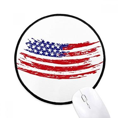Imagem de DIYthinker Bend Stars and Stripes America Country Flag Mouse Pad Desktop Office Tapete Redondo para Computador