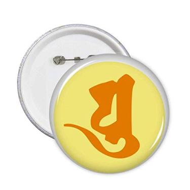 Imagem de Culture Yu Emblema redondo com estampa de alfinetes e botões para decoração 5 peças