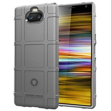 Imagem de Caso de capa de telefone de proteção Capa de silicone à prova de choque à prova de choque de silicone Sony Xperia 10 Plus/Xperia Xa3. Ultra, tampa do protetor com forro fosco (Color : Gris)