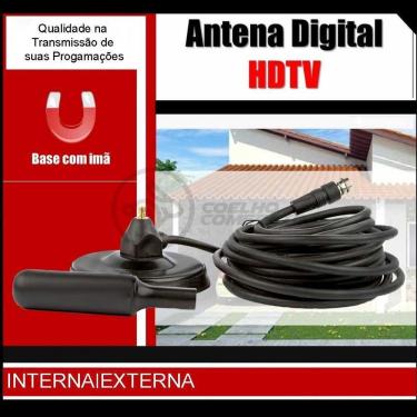 Imagem de Antena Digital Portátil Interna E Externa Full Hdtv Vhf 4K