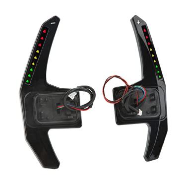Imagem de Pá de volante, alavanca de LED de desempenho de 165 mm com cabo de conexão OBD Box para veículo (preto)