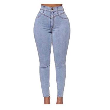 calça jeans colada feminina