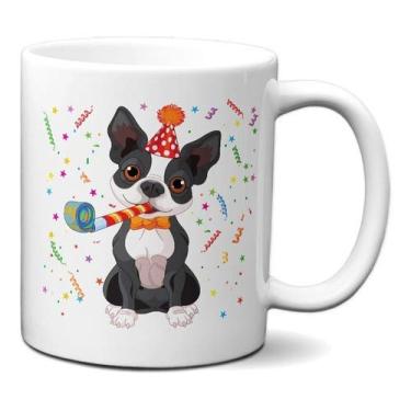 Imagem de Caneca Presente Aniversário Boston Terrier Cachorro Criativo