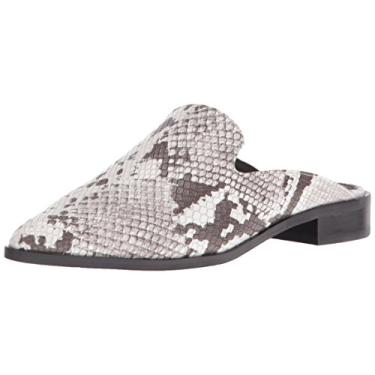 Imagem de Shellys London Cantara Cobra couro bico fino elegante contemporâneo Slide Mule, Preto/branco, 6