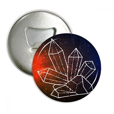Imagem de Emblema de ímã de geladeira marrom estrela universo cristal céu fantasia céu chaveiro multifuncional