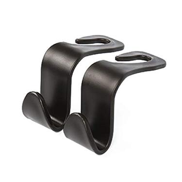 Imagem de Gancho Cabide Universal Veicular Do Encosto Cabeça 2 Peças ganchos para encosto de cabeça banco traseiro ganchos armazenamento para bolsas, bolsas, bolsas de compras, casacos