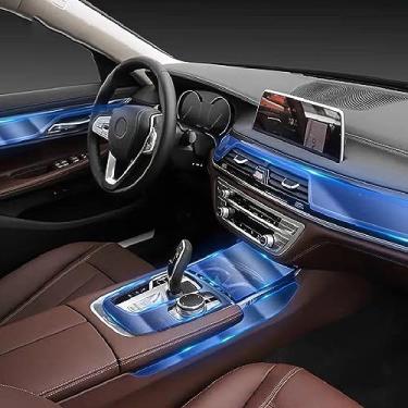 Imagem de LAVIYE Interior do carro GPS navegador console central transparente TPU película protetora Filme anti-risco, para BMW G11 G12 Series7 2016-2022