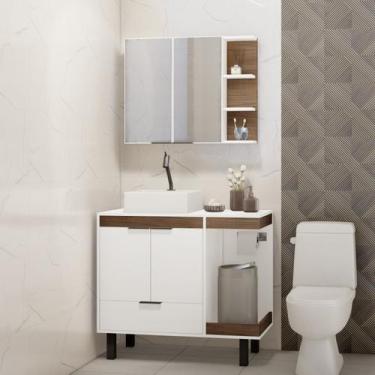 Imagem de Gabinete Para Banheiro Com Espelheira Emma Estilare