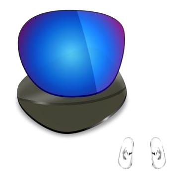 Imagem de Mryok Lentes de substituição polarizadas e peças de nariz para Ray-Ban RB4333D 55 mm - Azul gelo