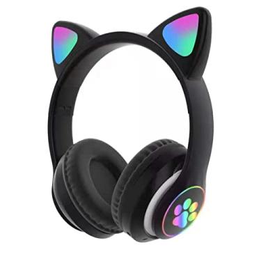 Imagem de Huicai Fone de Ouvido Orelha de Gato com Iluminação LED, Headset Bluetooth Montado Na Cabeça para Jogos/Músicas Estéreo