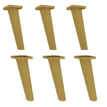 Imagem de Pés Palito Retrô - Kit com 6 unidades Multimóveis Natural