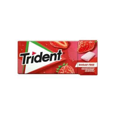 Imagem de Chiclete Trident Strawberry Sem Açúcar Importado 14g