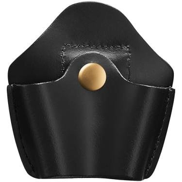 Imagem de Shield Wallets Capa de algema de couro preto para cinto de serviço com encaixe de latão