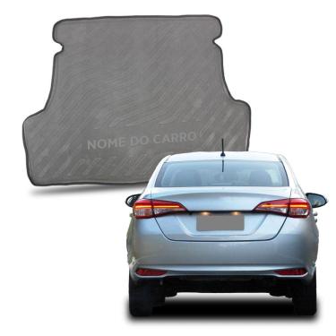 Imagem de Tapete Porta Malas Yaris Sedan 2018 a 2024 Fabricado em Eva com Bordas de Segurança Preto
