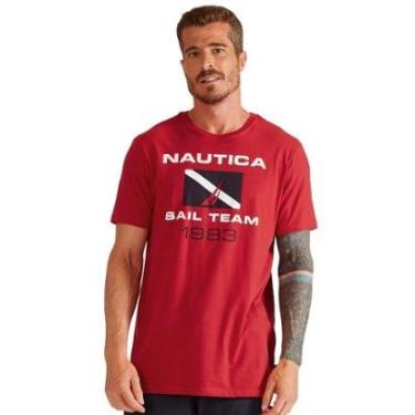 Imagem de Camiseta Nautica Masculina Sail Team 1983 Vermelho Escarlate-Masculino