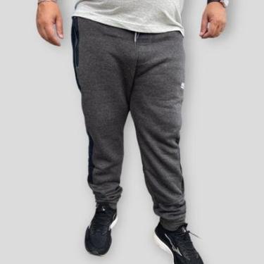 Imagem de Calça Moletom Masculina Plus Size Punho Elástico Flanelada-Masculino
