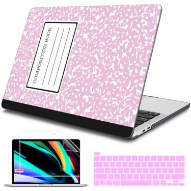 Imagem de i-King Capa para MacBook Pro 13 polegadas 2021 2020 M1 A2338 A2289 A2251, capa rígida de plástico com capa de teclado e protetor de tela e plugue contra poeira para Apple Mac Pro 13 Touch Bar, livro de composição