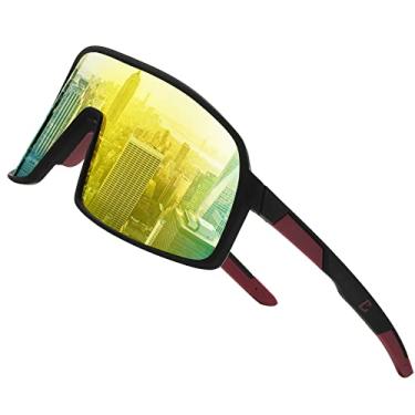 Imagem de Bevi Óculos de sol esportivos com lente polarizada TR90 durável e flexível para homens mulheres correr, dirigir, ciclismo, etc. 2736FC4