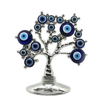 Imagem de Enfeite Decorativo Árvore Olho Grego 17 x 16 cm Trás Sorte