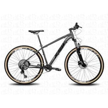 Imagem de bicicleta Aro 29 KSW XLT 100 em Aluminio 1x12v Pedivela Single coroa Unica Catraca Cassete 11/50 Dentes Freio a Disco Suspensão,19,Grafite Preto