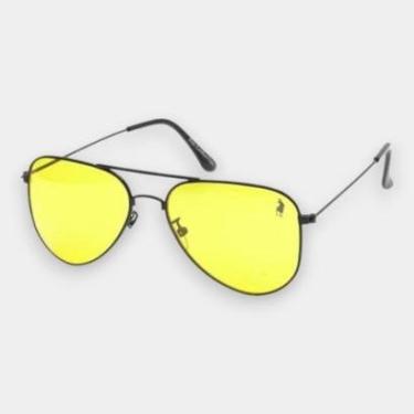 Imagem de Óculos de Sol Polo London Club Aviador Trend Fashion Amarelo-Unissex