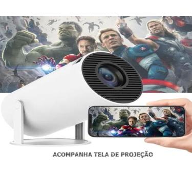 Imagem de Kit Datashow Wifi Projetor Data Show Retro Projetor Tela Hdmi 4K Netfl