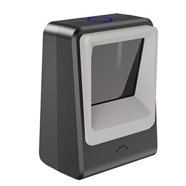 Imagem de TEEMI Leitor de código de barras 1D 2D mãos-livres, QR omnidirecional, desktop USB com fio, porta virtual COM imagem automática de código de barras, captura de códigos de barras, suporta formatação de