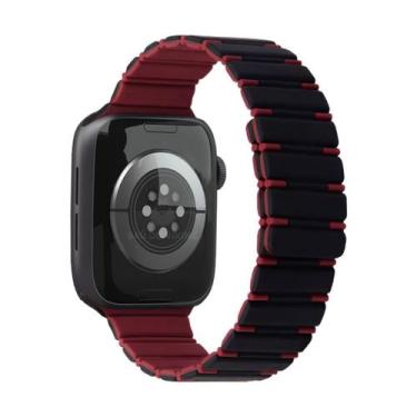 Imagem de Pulseira Elos Silicone Dupla Cor Compatível Com Apple Watch - Baú do V