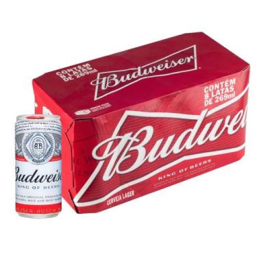 Imagem de Cerveja Budweiser - pack 8 latas 269ml