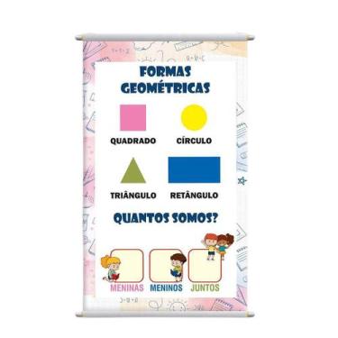 Imagem de Banner Didático Escolar Formas Geométricas 80X50Cm - Plimshop