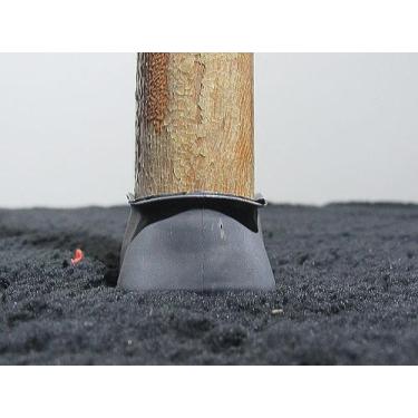 Imagem de Kit 4 protetor de Silicone Pé de Cadeira (quadrado) - VIA BRASIL, Cinz