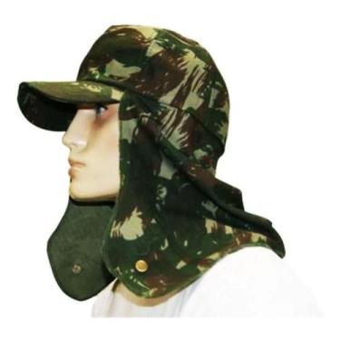 Imagem de Boné Australiano Pescador Com Capuz - Preto - Garcia, Verde camuflado