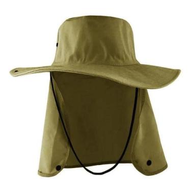 Imagem de Chapéu Australiano Pescador Com Capuz Proteção Solar - Verde Escuro - 
